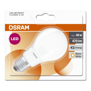 OSRAM alt LED-lampa Classic E27 4,9W 2700K 470 lumen