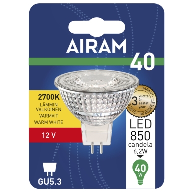 AIRAM alt 12V GU5.3 LED lampe 6W 2700K 430 lumen
