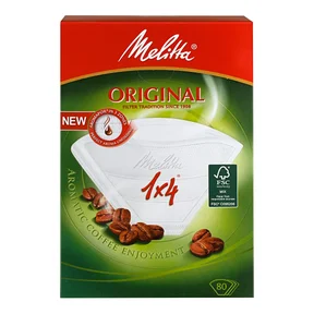 Melitta Kaffefilter 1x4 Vit 80-pack