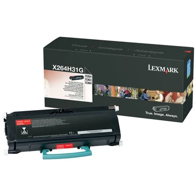 Lexmark Tonerkassette sort 9.000 sider X264H31G Modsvarer: N/A billede