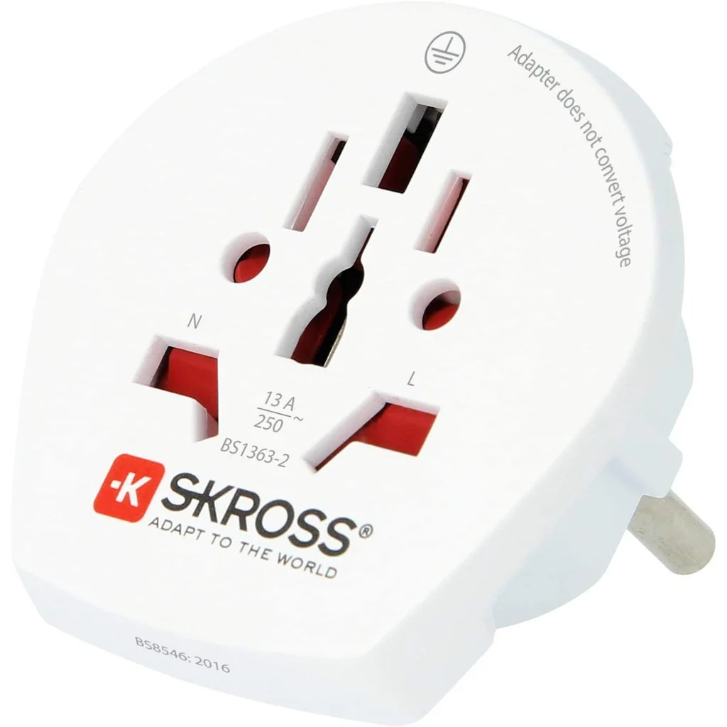 Skross World to Europe travel adapter - Bulk (white)