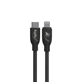 Aqiila Cablebird CB21USB-C till Lighting 30W flätad 1m svart