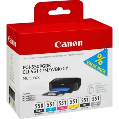 CANON alt CANON 550551 Blekkpatron Multipack BK + CMY