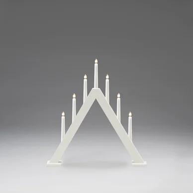 Konstsmide El-lysestage 7 lys træ mat hvid 3931-205 Modsvarer: N/A