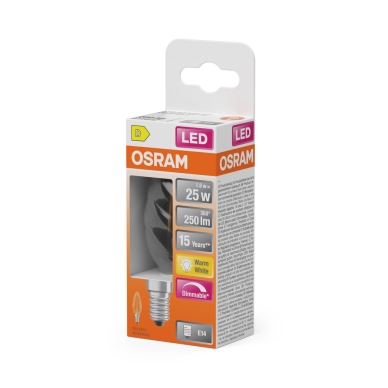 OSRAM LED Kruunu Kierretty 25 Himmennettävä Kirkas 1,8W 827 E14 4099854445750 Vastaa: N/A