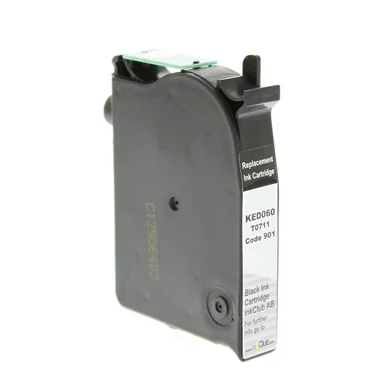 inkClub Blækpatron sort, erstatter Epson T0711 KED060 Modsvarer: T0711