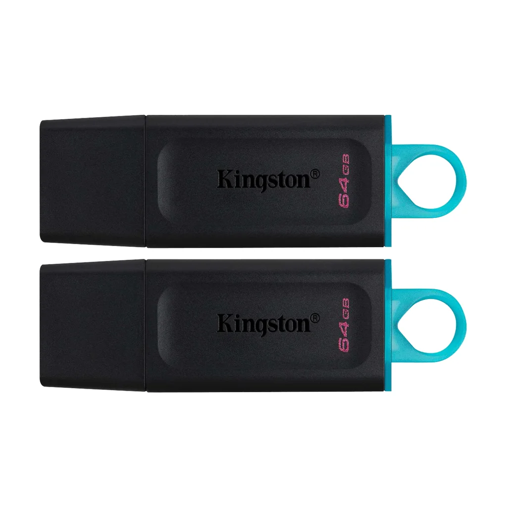 64GB USB3.2 Gen 1 DataTraveler Exodia (black + teal) - 2 Pcs
