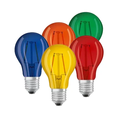 OSRAM LED pære E27 2W Farvet 5-pakning 4058075058460 Modsvarer: N/A