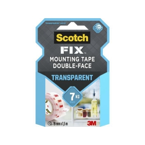 Scotch-Fix Transparent monteringstejp 19mmx1,5m