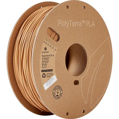 Polymaker 70976 PolyTerra Filament PLA-plast med lavere kunststofindhold 1.75 mm 1000 g Træbrun (silkemat) 1 stk