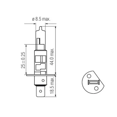 Bosma billampa H1 100W 12V Bosma billampa H1 100W 12V
