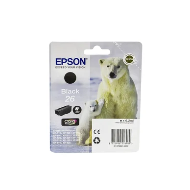 Epson Epson 26 Blækpatron sort T2601 Modsvarer: N/A billede