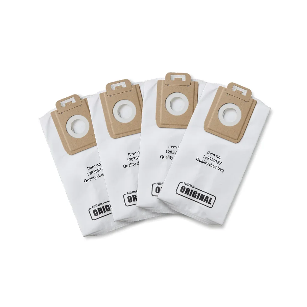 NILFISK Dammsugarpåsar, syntetfiber, 1x4st. 107407639 ersätter 14704165