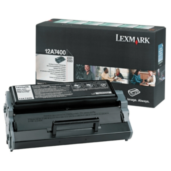 Lexmark Tonerkassett sort 3000 sider Prebate 12A7400 Tilsvarer: N/A