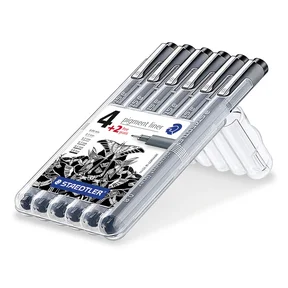 Fineliner pigment liner svart, 6st