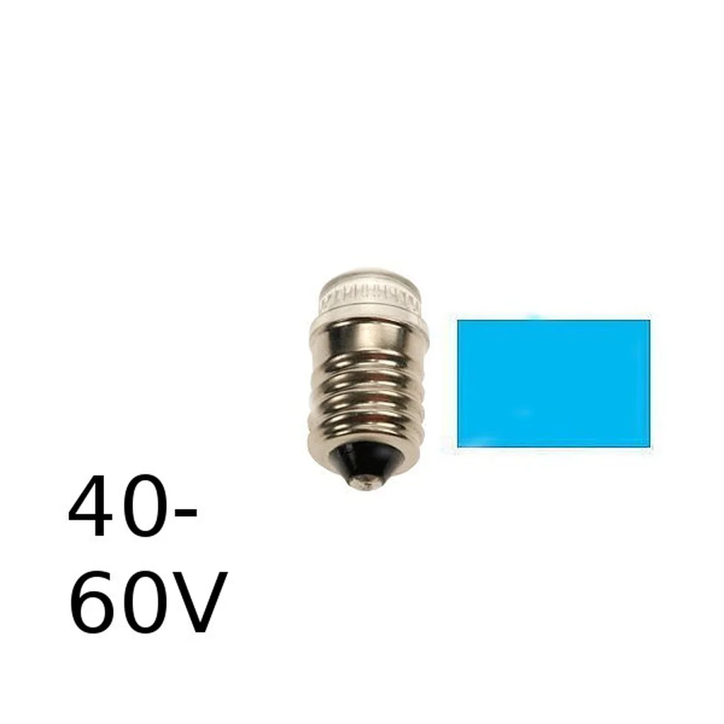 Blå LED signallampa T14x30 10lm E14 0,4W 40-60V