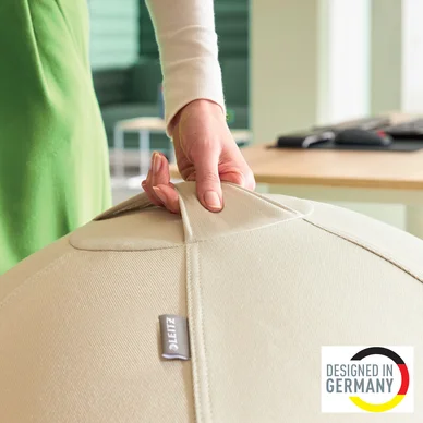 Leitz Ergo Active Balanseball med stoppfunksjon 65cm Lysgrå