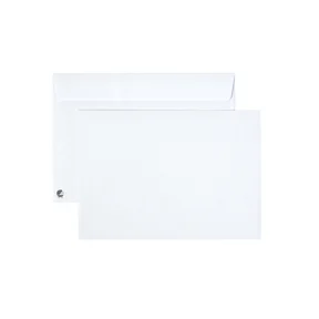 Kuvert C5 hvid 90g, dækstrimmel, 100 stk.