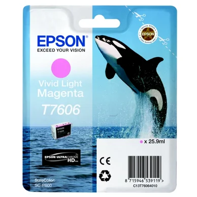 Epson Epson T7606 Blækpatron Ljus magenta T7606 Modsvarer: N/A billede