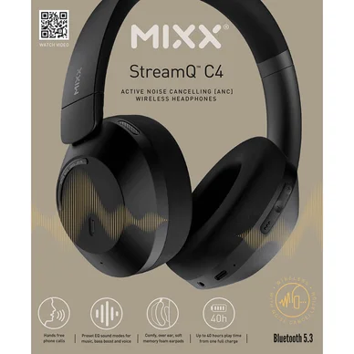 MIXX Trådlösa Hörlurar C4 ANC Over-Ear Svart