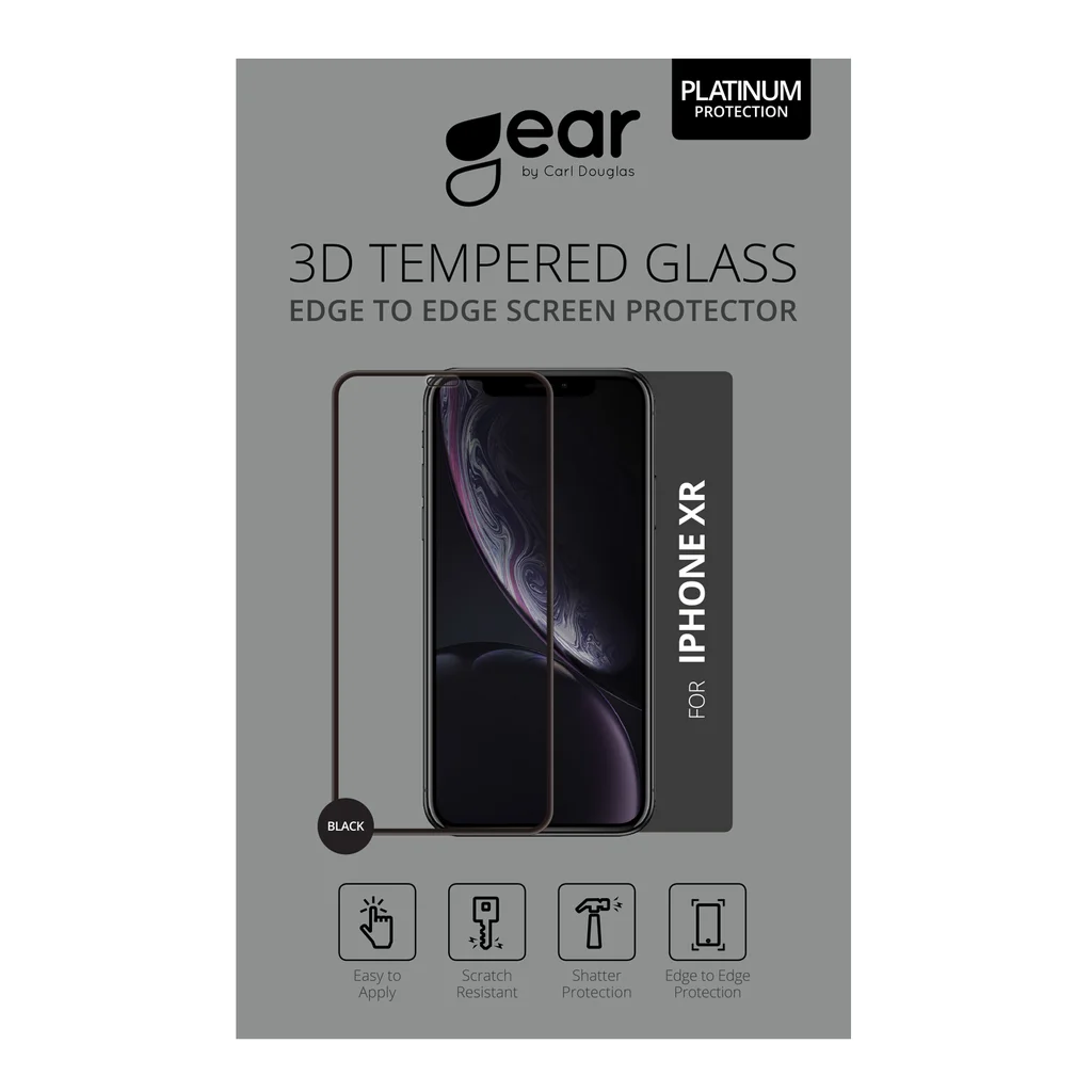 GEAR Skärmskydd iPhone XR/11 Platinum svart