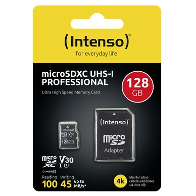 Intenso Intenso Micro SD 128GB UHS-I Professional 4034303030095 Modsvarer: N/A billede