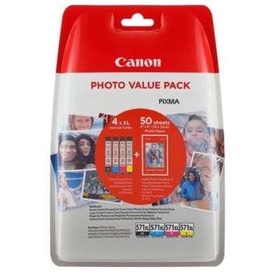 CANON Multipack CLI-571XL + (PP-201 50 zeiten)