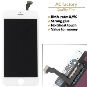 LCD-skärm AC Factory för iPhone 6, vit