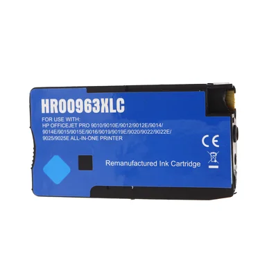 WL Blækpatron, erstatter HP 963XL, cyan, 1.600 sider CA-963XL-C Modsvarer: 3JA27AE
