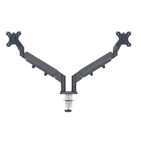 Bras double pour écran Leitz Ergo à faible encombrement Gris foncé