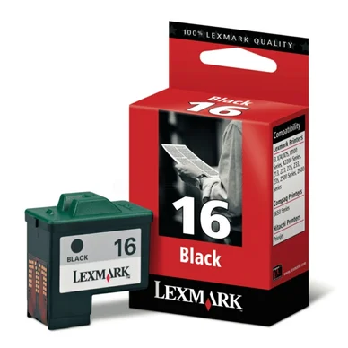Lexmark Lexmark 16 Mustepatruuna musta, 16 ml 10N0016 Vastaa: N/A