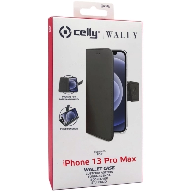 Celly alt Celly Wallet Case iPhone 13 Pro Max, svart