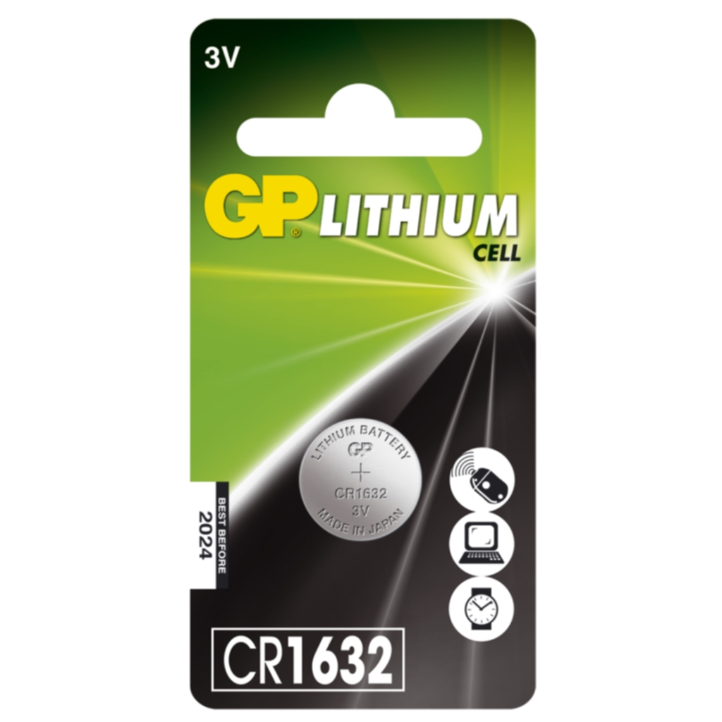 GP BATTERIES GP CR 1632-C1 Batterier og ladere,Litiumbatterier,Knappeceller