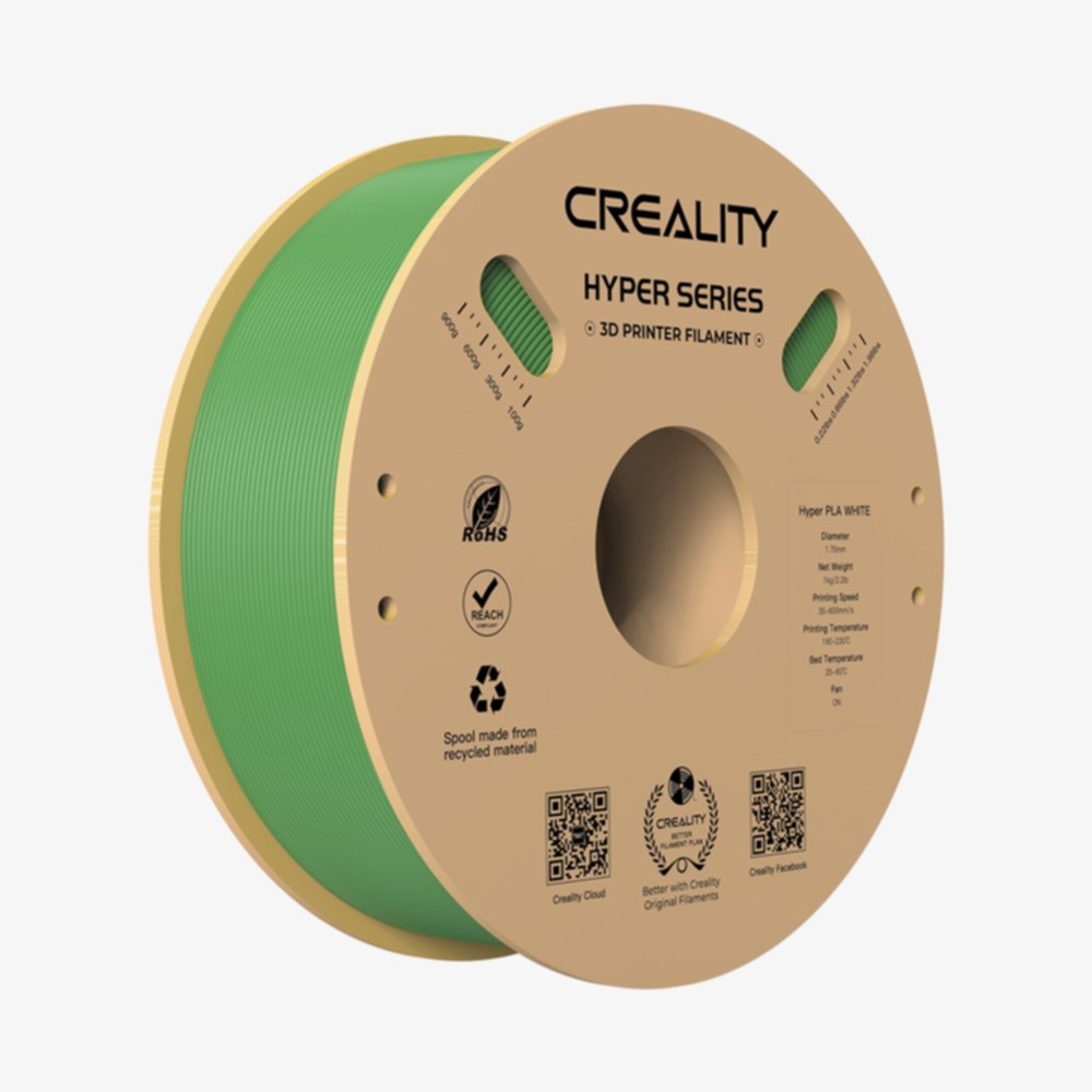 Creality Creality Creality Hyper PLA - 1.75mm - 1kg Grøn PLA-filament,3D skrivarförbrukning