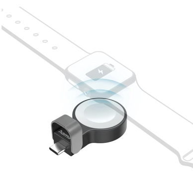 HAMA alt Hama Trådlös laddare för Apple Watch USB-C, Svart