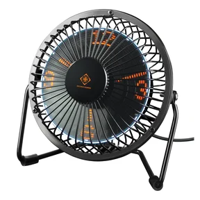 Deltaco Gaming Bordventilator med ur, USB, sort