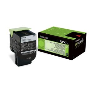 LEXMARK 702K Tonerkassette sort