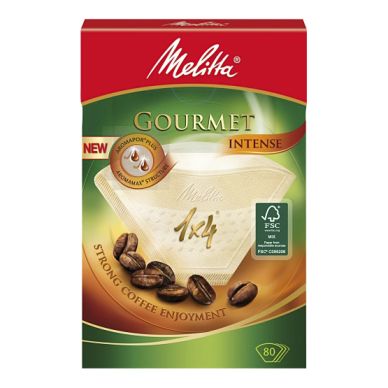 Melitta alt Melitta Kaffefilter Gourmet Intense 1x4 pakke med 80 stk.