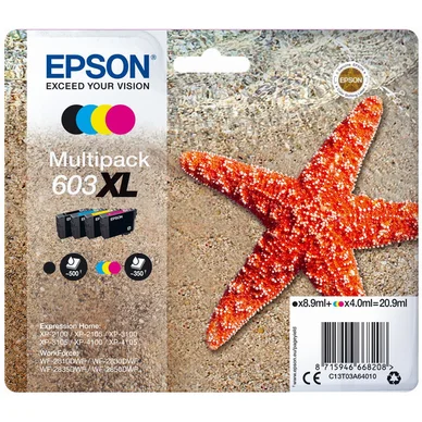 Epson Mustepatruuna MultiPack Epson 603XL Bk,C,M,Y T03A6 Vastaa: N/A