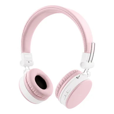 Streetz BT-kuulokemikrofoni, kokoon taittuva, on-ear, 3,5mm, vaal.pun.