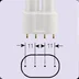 Kompaktlysstofrør 2G11 230V 55W 3000K