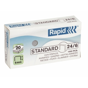 Agrafes Rapid Standard 24/6 Galv1000/boîtes