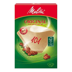 Melitta Kaffefilter 101 ubleket 40-pakk