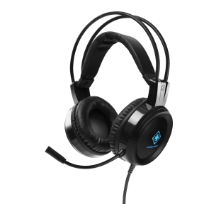 Deltaco DH110 Gaming Headset 50mm, LED, svart