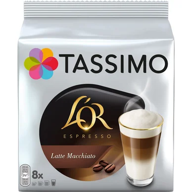 Tassimo L'OR Tassimo Espresso Latte Macchiato kaffekapsler, 8 port. 7622300456221 Modsvarer: N/A