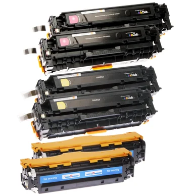 inkClub 2 stk. 3-pak tonerkassetter (C/M/Y) THU9-6 Modsvarer: CC531A CC532A CC533A