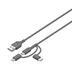 GP 3-in-1 USB-kabel, USB-C + Micro-USB + Lightning, 1m