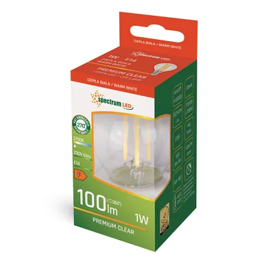 LED Klotlampa Klar E14 1W 2700K 100 lumen