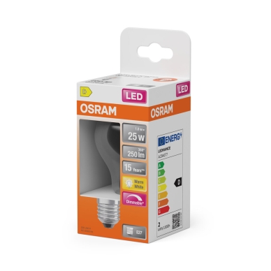 OSRAM LED Normaali 25 Himmennettävä Kirkas 1,8W 827 E27 4099854443749 Vastaa: N/A