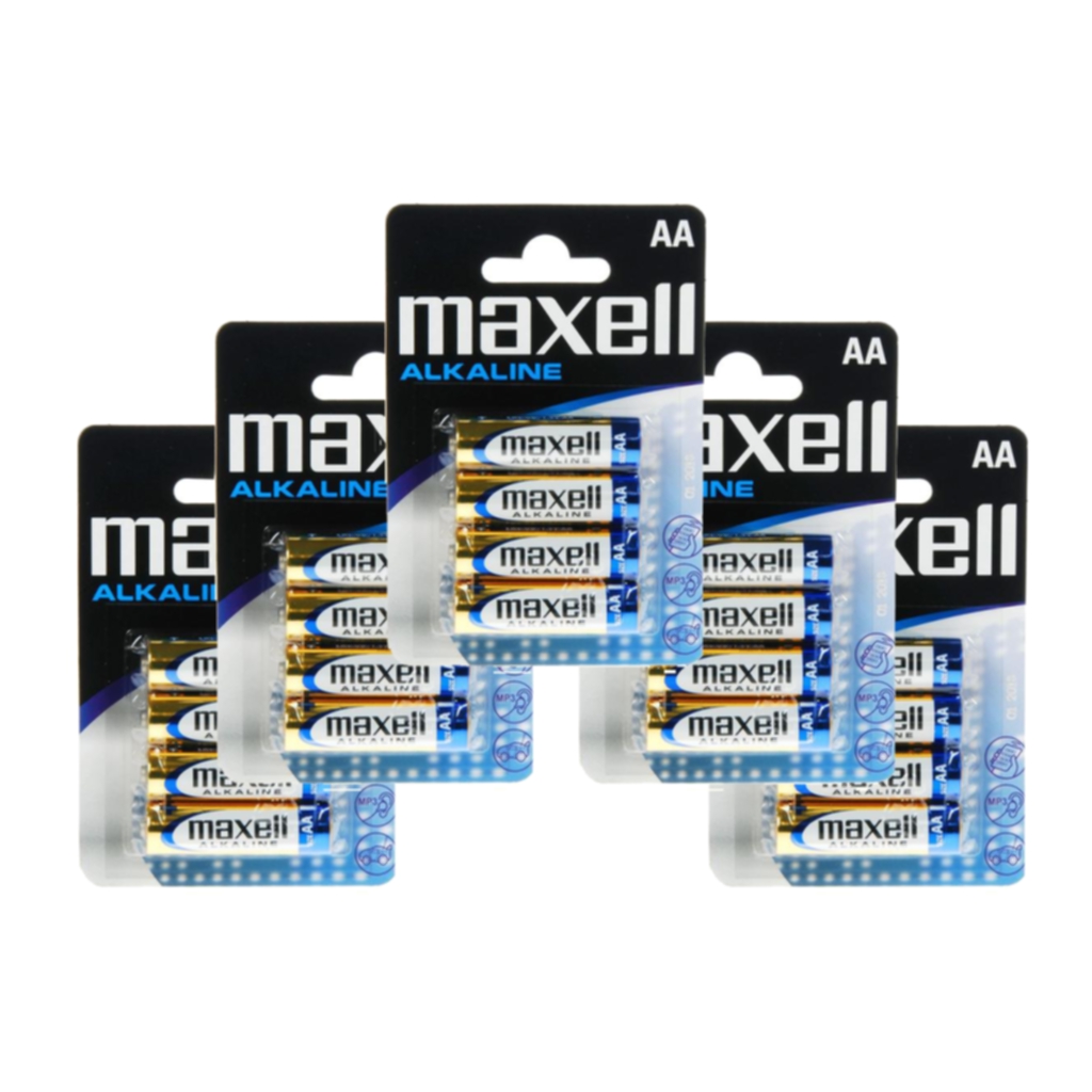 MAXELL MAXELL Maxell Batterier LR6/AA Alkaliske 20-pakk Batterier og ladere,Alkaliske batterier